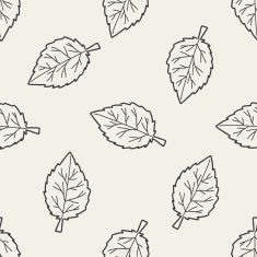 plant doodle seamless pattern background N66