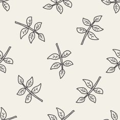 plant doodle seamless pattern background N67