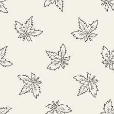 plant doodle seamless pattern background N68