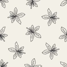 plant doodle seamless pattern background N69