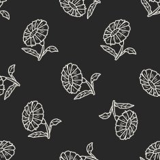 plant doodle seamless pattern background N72