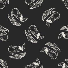 plant doodle seamless pattern background N79
