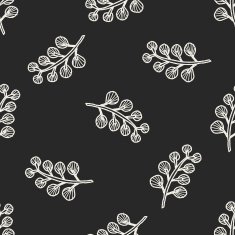 plant doodle seamless pattern background N83