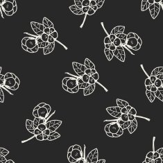 plant doodle seamless pattern background N86
