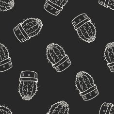 plant doodle seamless pattern background N87