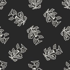 plant doodle seamless pattern background N91