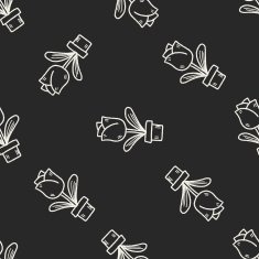 plant doodle seamless pattern background N93