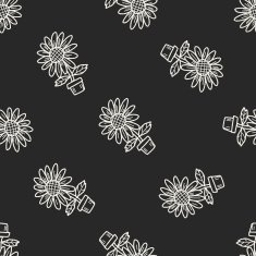 plant doodle seamless pattern background N94