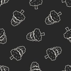plant doodle seamless pattern background N100