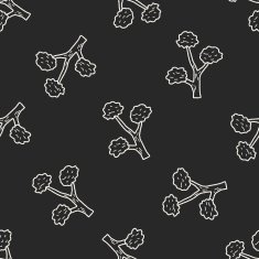 plant doodle seamless pattern background N101