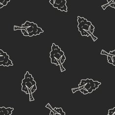 plant doodle seamless pattern background N104