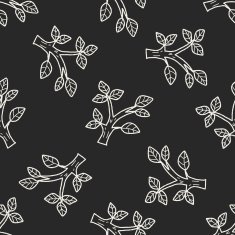 plant doodle seamless pattern background N106