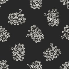plant doodle seamless pattern background N108