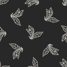 plant doodle seamless pattern background N110