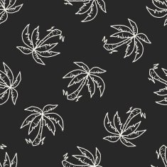 plant doodle seamless pattern background N112