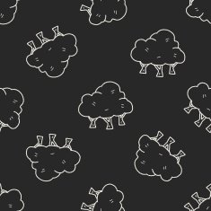 plant doodle seamless pattern background N113