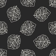 plant doodle seamless pattern background N127