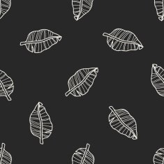 plant doodle seamless pattern background N128