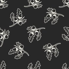 plant doodle seamless pattern background N132