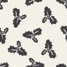 poinsettia doodle seamless pattern background N2
