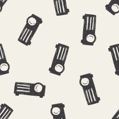 projector doodle seamless pattern background