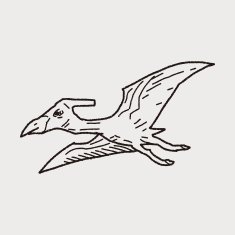 Pterodactyl dinosaur doodle N5