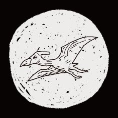 Pterodactyl dinosaur doodle N8