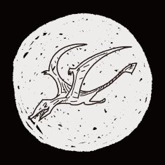 Pterodactyl dinosaur doodle N9