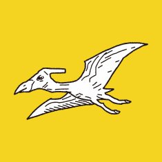 Pterodactyl dinosaur doodle N12