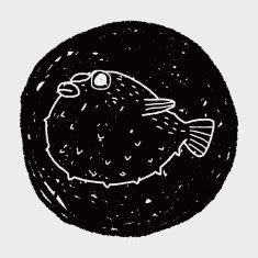 Puffer doodle N6