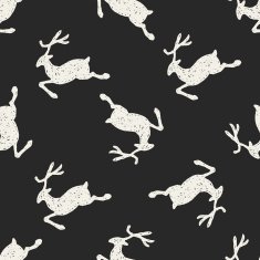reindeer doodle seamless pattern background N2