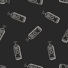 remote control doodle seamless pattern background N4