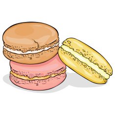 Vector Cartoon Color Macarons N2