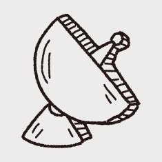 Satellite doodle drawing N9