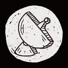 Satellite doodle drawing N11