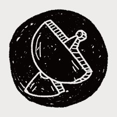 Satellite doodle drawing N12