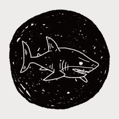 shark doodle N19