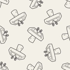sink doodle seamless pattern background