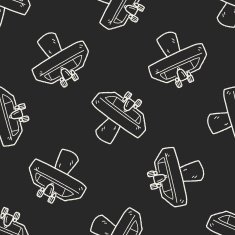 sink doodle seamless pattern background N2