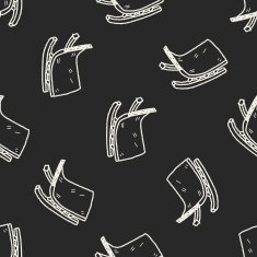 sleigh doodle seamless pattern background N3