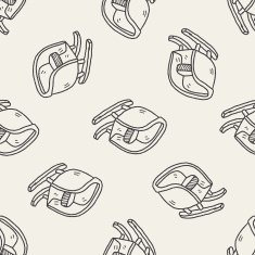 sleigh doodle seamless pattern background N4