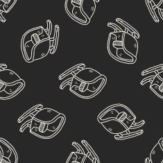sleigh doodle seamless pattern background N5