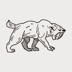 Smilodon doodle N3