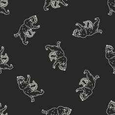 Smilodon doodle seamless pattern background N2