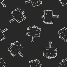 snow and board doodle seamless pattern background N2