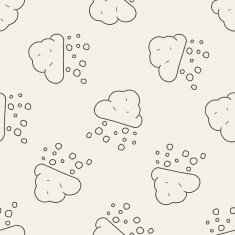 snow doodle seamless pattern background