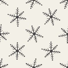 snowflake doodle seamless pattern background