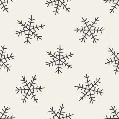 snowflakes doodle seamless pattern background