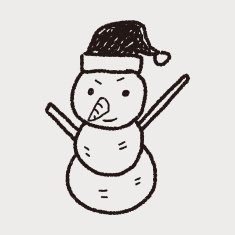 snowman doodle N10
