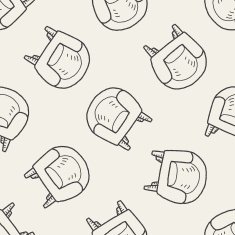 Sofa doodle seamless pattern background N6 free image download